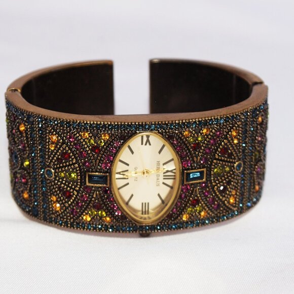 Heidi Daus Once Upon a Time Hinged Cuff Watch B7098 NEW IN BOX main image 7